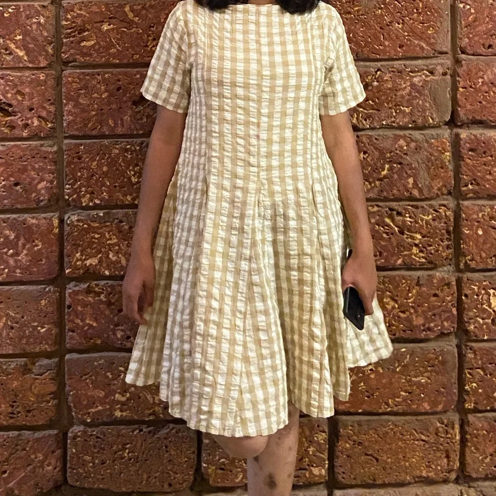 Cotton checks one piece - Picture 2 of 2